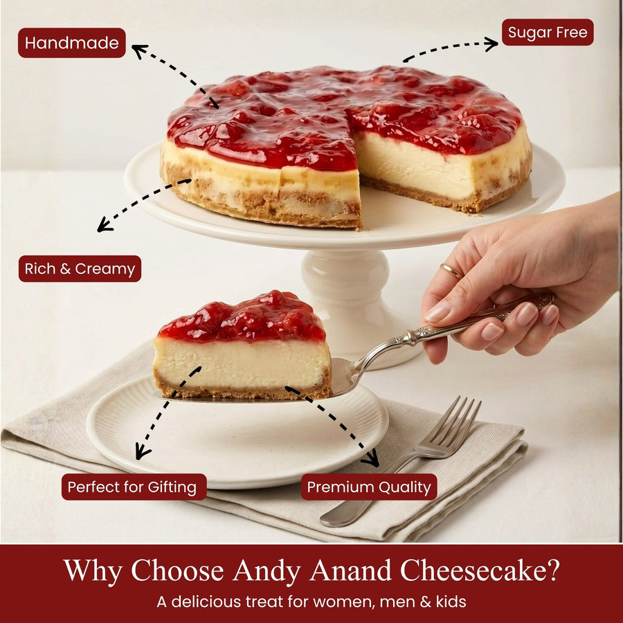 Sugar-Free Strawberry Cheesecake, 9-Inch, 2.6 lb