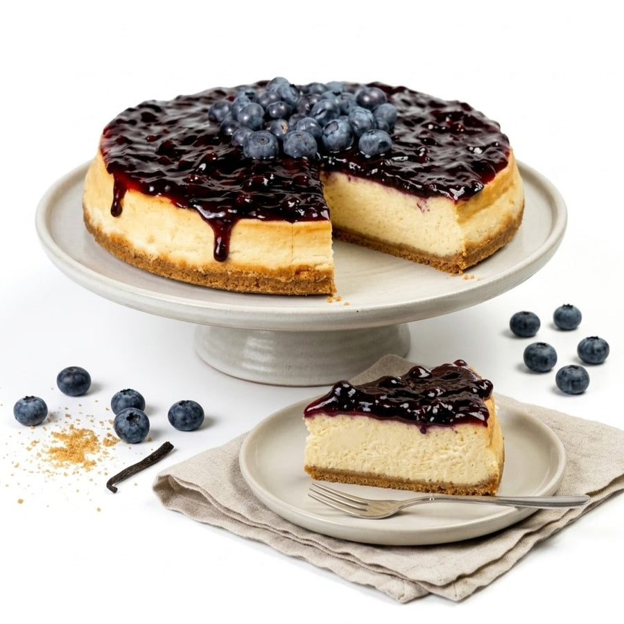 Sugar-Free & Gluten-Free Blueberry Cheesecake, 9-Inch