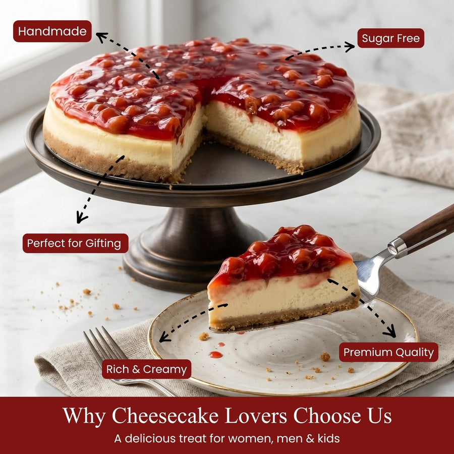 Traditional Cherry Cheesecake, 9-Inch, 3.4 lb