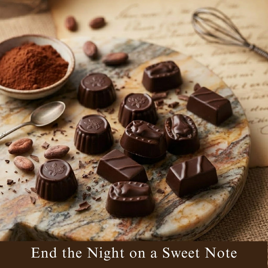 Sugar-Free Vegan Belgian Dark Chocolate Truffles Gift Box, 25 pc