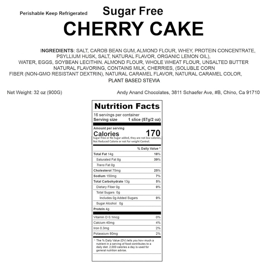 Sugar-Free Dunked Cherry Cake, 9-Inch, 2.9 lb
