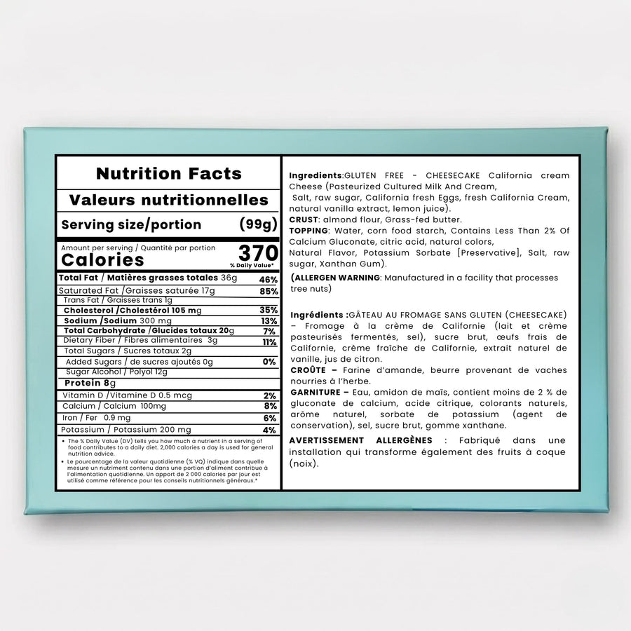 Gluten-Free New York Cheesecake, 9-Inch, 2 lb