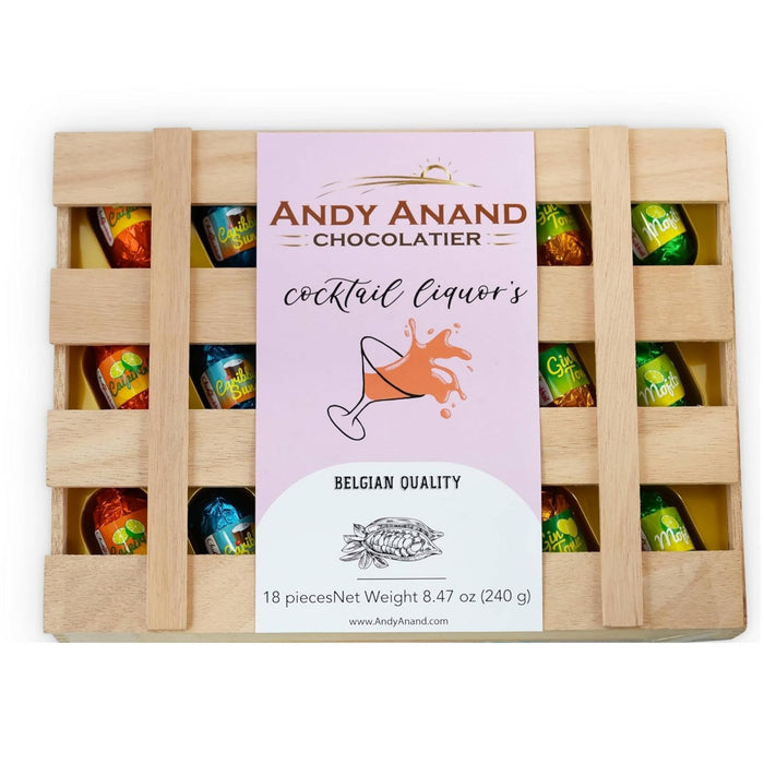 Cocktail-Flavored Vegan Dark Chocolates, 18 pc
