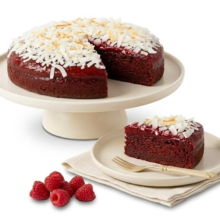 Gluten-Free Raspberry Chocolate Truffle Coconut Cake, 9-Inch, 2.8 lb