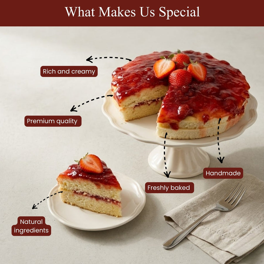 Traditional Strawberry Cake, 9-Inch, 2 lb