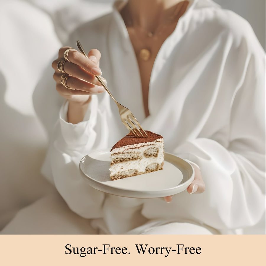 Sugar-Free Tiramisu Mousse Chiffon Cake, 2.2 lb