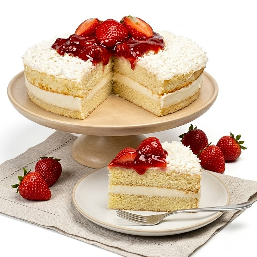 Sugar-Free White Chocolate Strawberry Cake, 2.5 lb