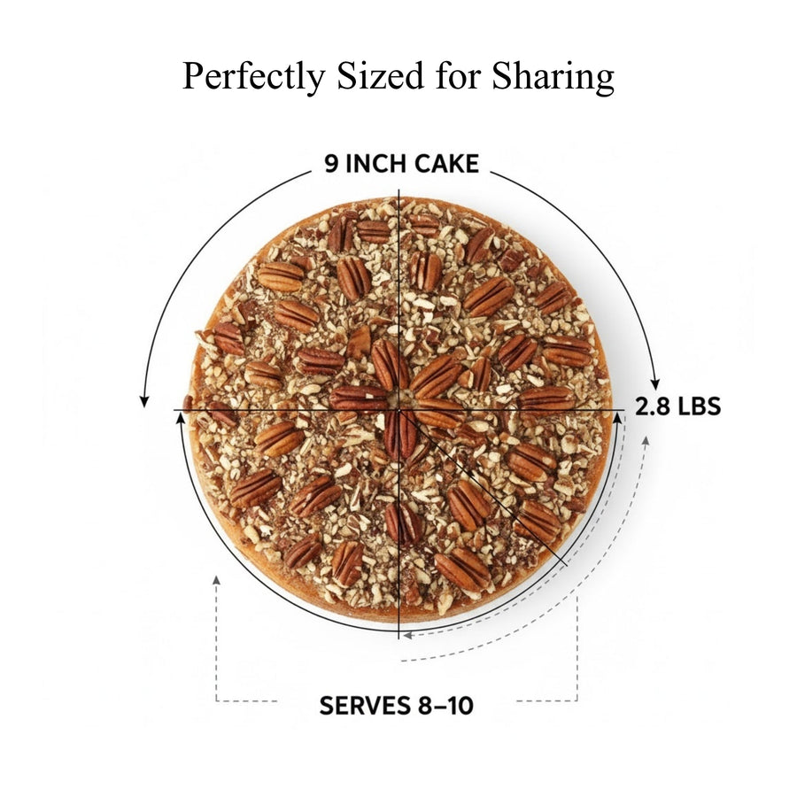 Caramel Pecan Cake, 9-Inch, 2.8 lb
