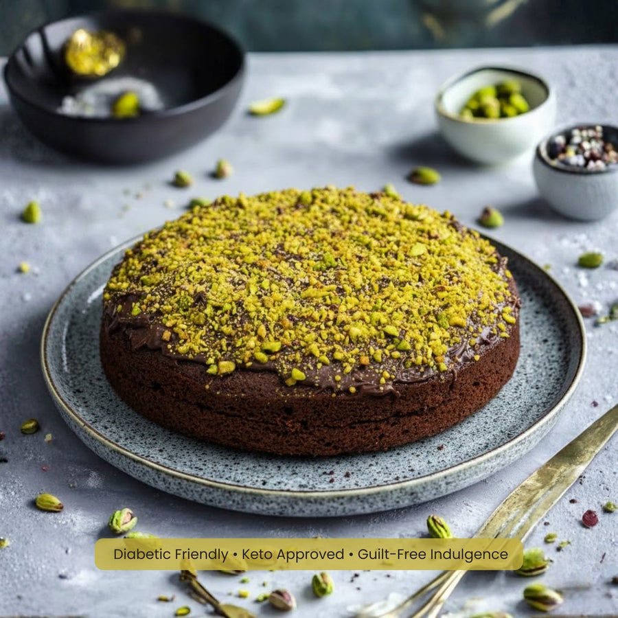 Sugar-Free Dubai Pistachio Chocolate Cake, 2.2 lb