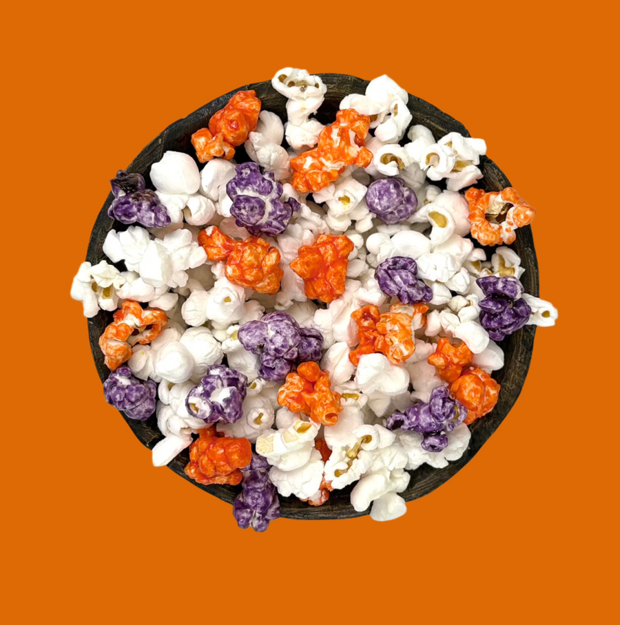 Orange & Purple Team Color Sweet & Salty Popcorn — gourmet popcorn product image