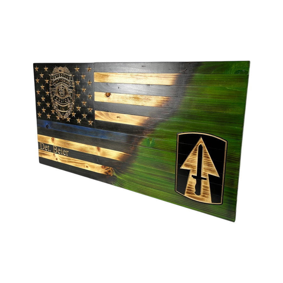 custom American flag wall art