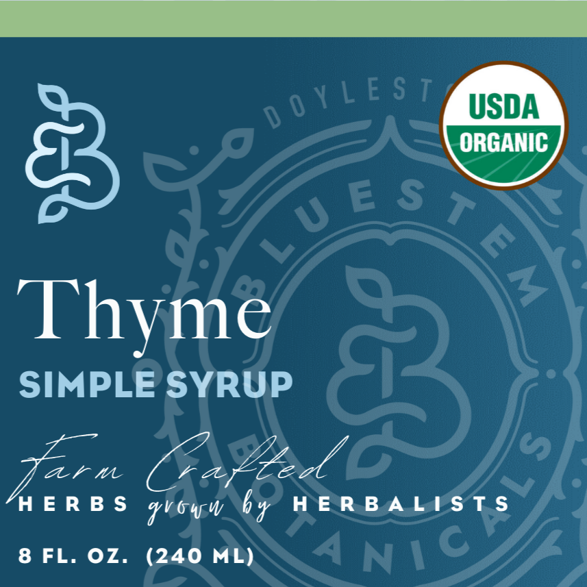 Organic Thyme Simple Syrup – botanical syrup photo 3