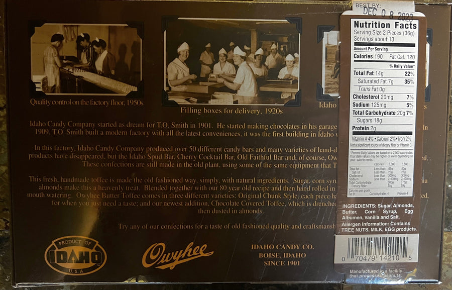 Owyhee Butter Toffee - Chunk Size - 1lb