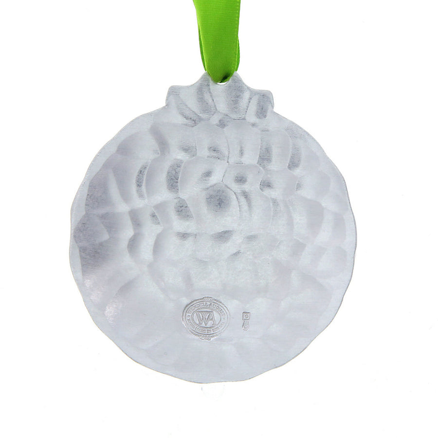 Reverse-side view of Baby's First Christmas Elephant Ornament
