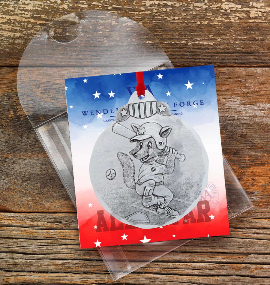 Gift packaging display for Baseball Fox Ornament
