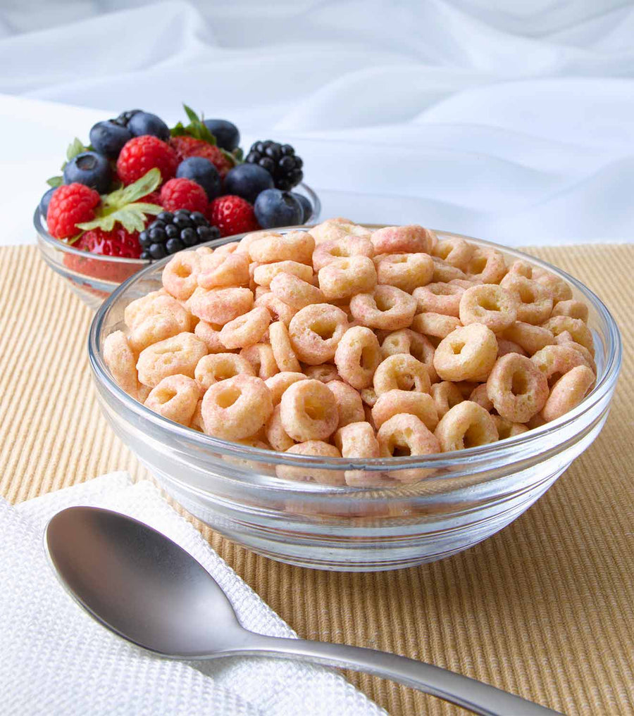 Mixed Berry Protein Cereal: cereal bowl with berries.