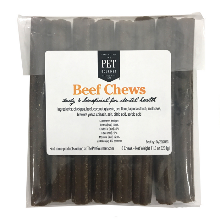 Beef Recipe Dog Chew Sticks – 8 Pack