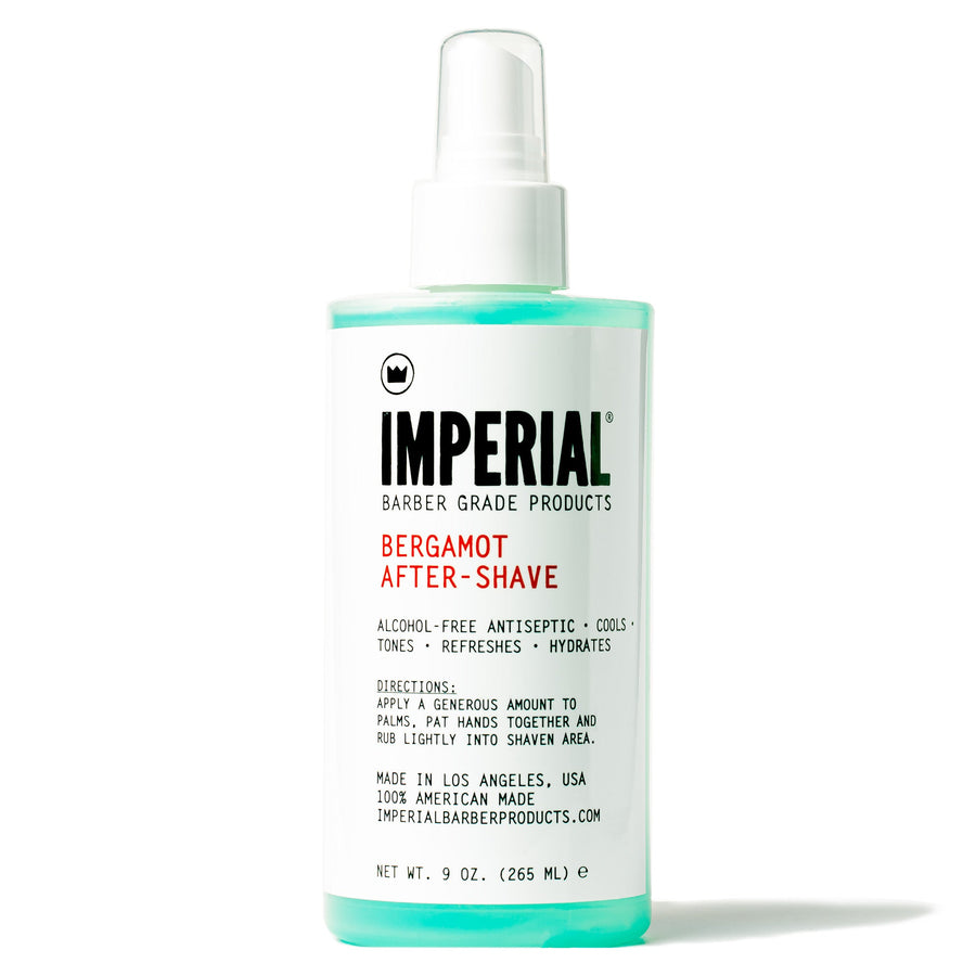 Alcohol-Free Bergamot Aftershave Spray — 9 oz aftershave bottle with current sprayer top