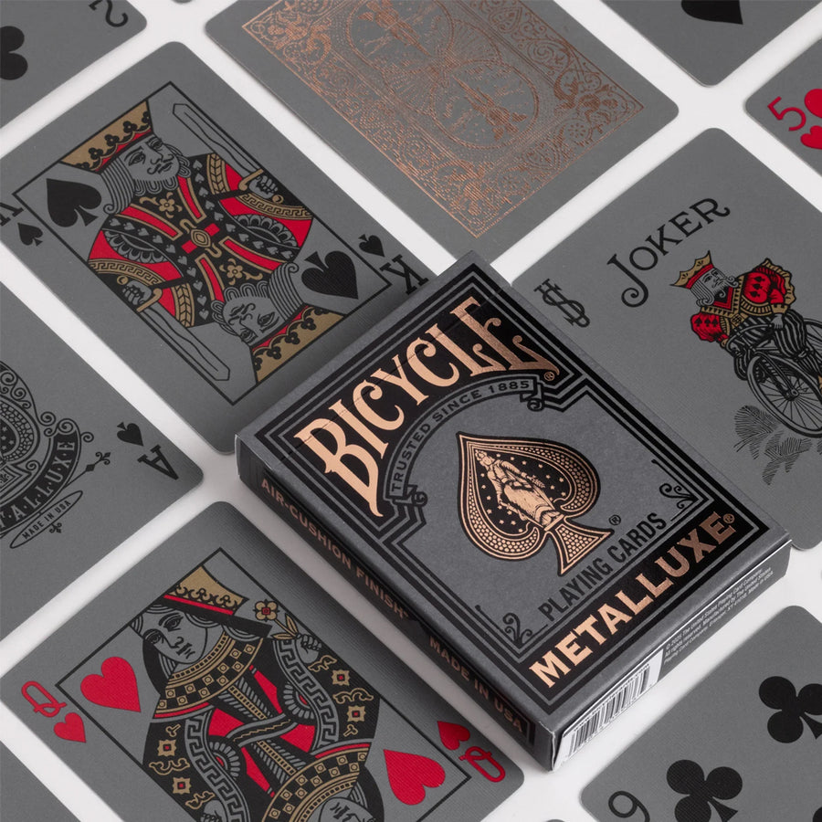 Rose Gold MetalLuxe deck with conventional playing-card faces