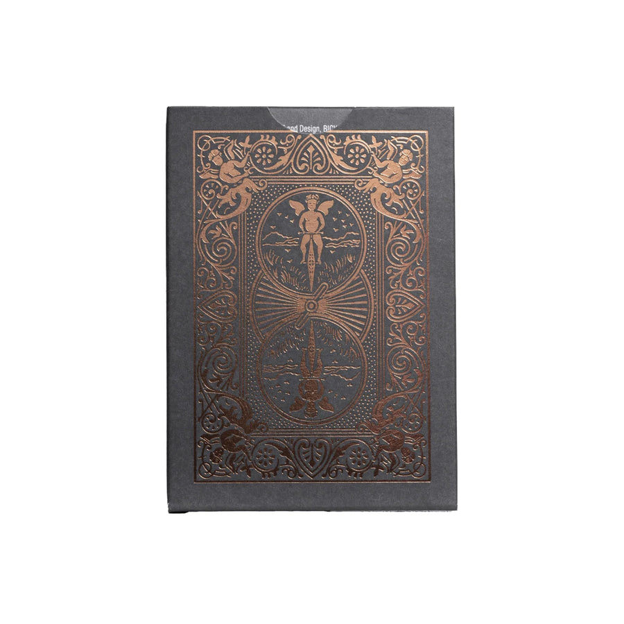 Black and rose-gold foil Bicycle card back