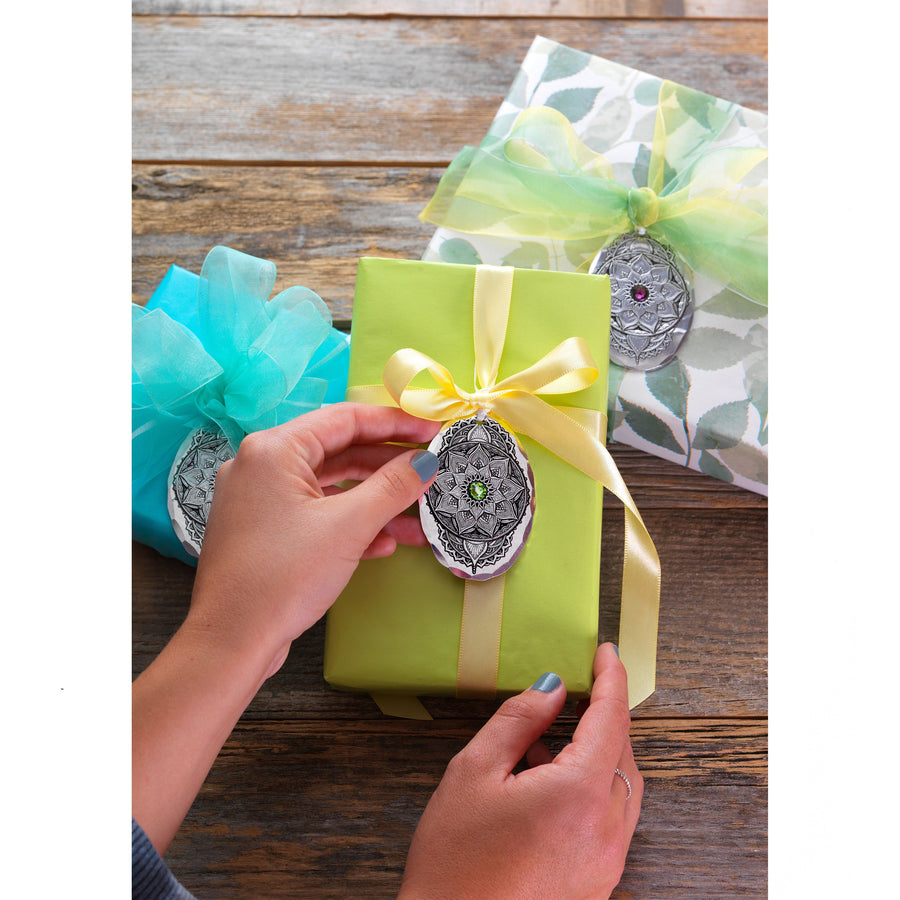 Styled display featuring Birthstone crystal ornament