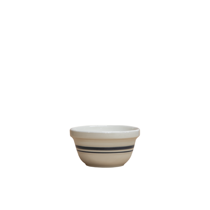 8-Inch Stoneware Mixing Bowl - Black Stripe