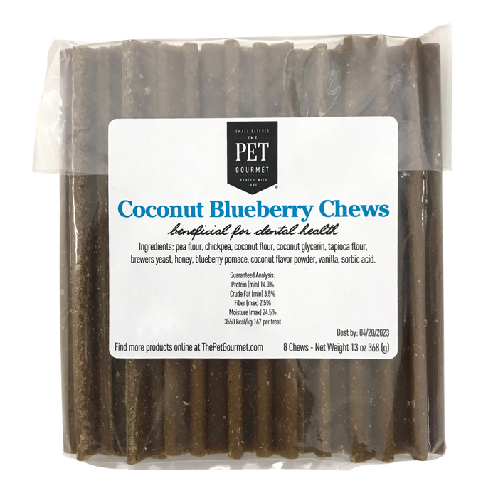 Coconut Blueberry Dog Chew Sticks – 8 Pack