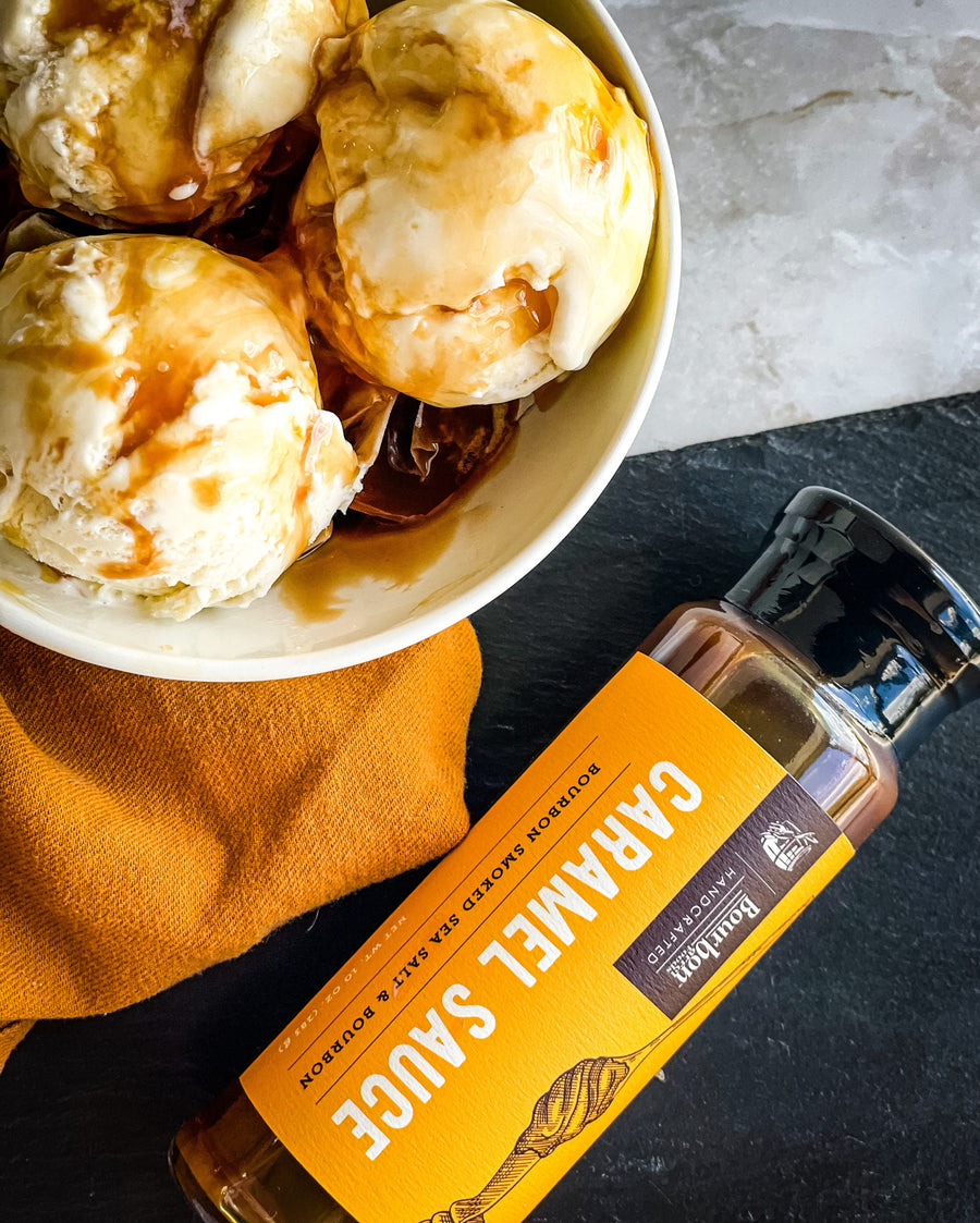 Bourbon Smoked Sea Salt Caramel Sauce – 10 oz – additional product photo 2