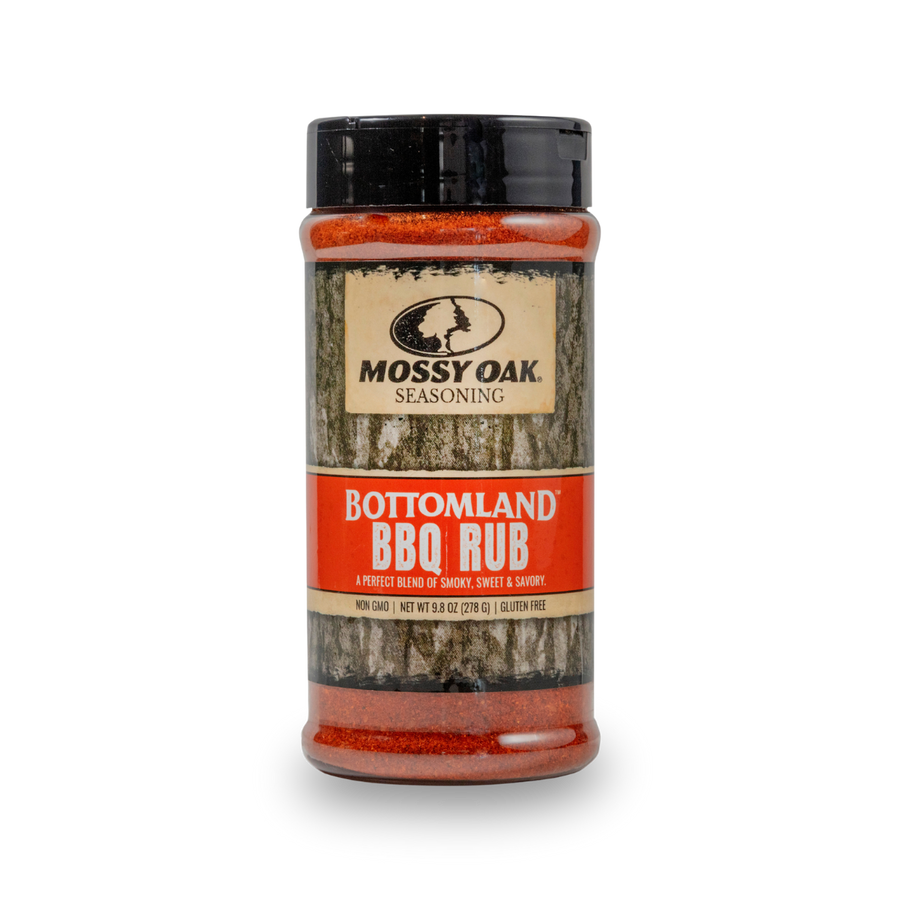 Mossy Oak Bottomland BBQ Rub – Smoky Sweet, 9.8 oz – product packaging image