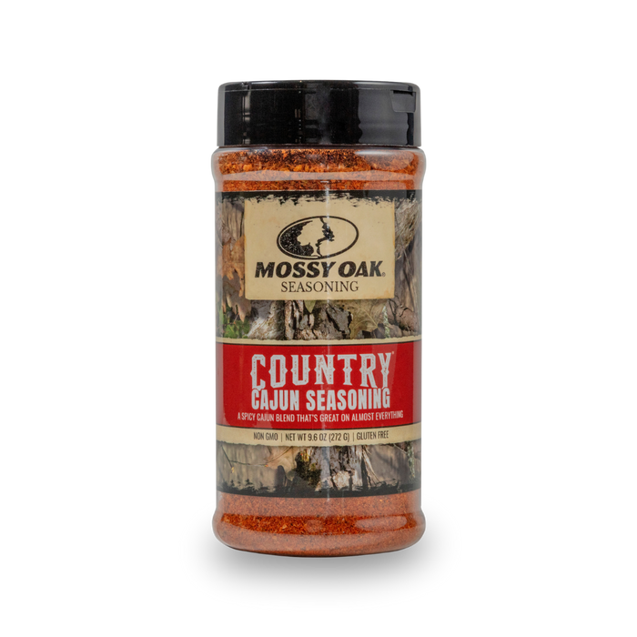 Mossy Oak Country Cajun Seasoning – 9.6 oz – product packaging image