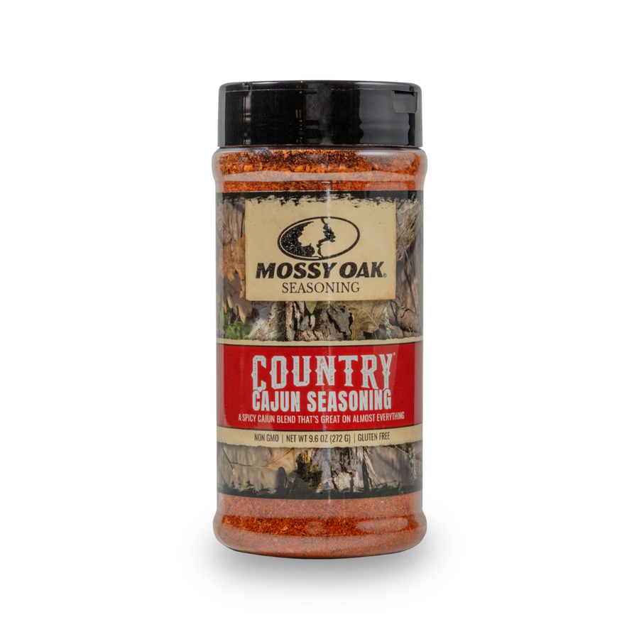 Mossy Oak Country Cajun Seasoning – 9.6 oz – product packaging image