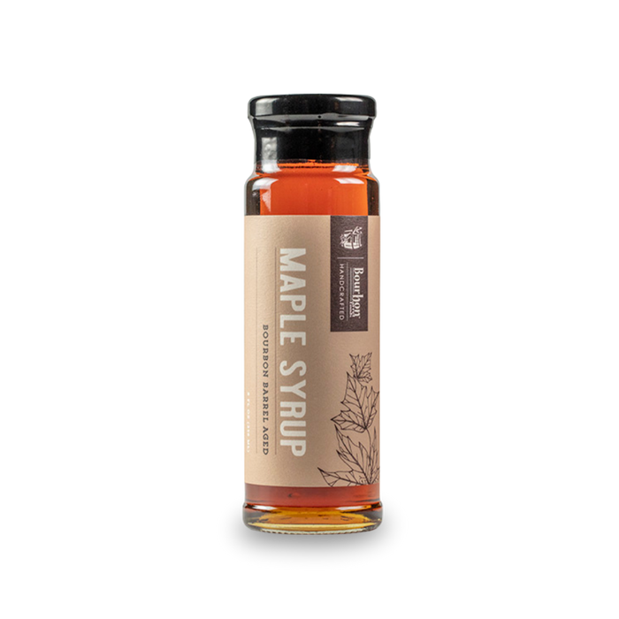 Bourbon Barrel-Aged Maple Syrup – Organic, 8 oz – product packaging image