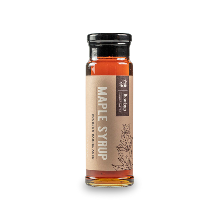 Bourbon Barrel-Aged Maple Syrup – Organic, 8 oz – product packaging image