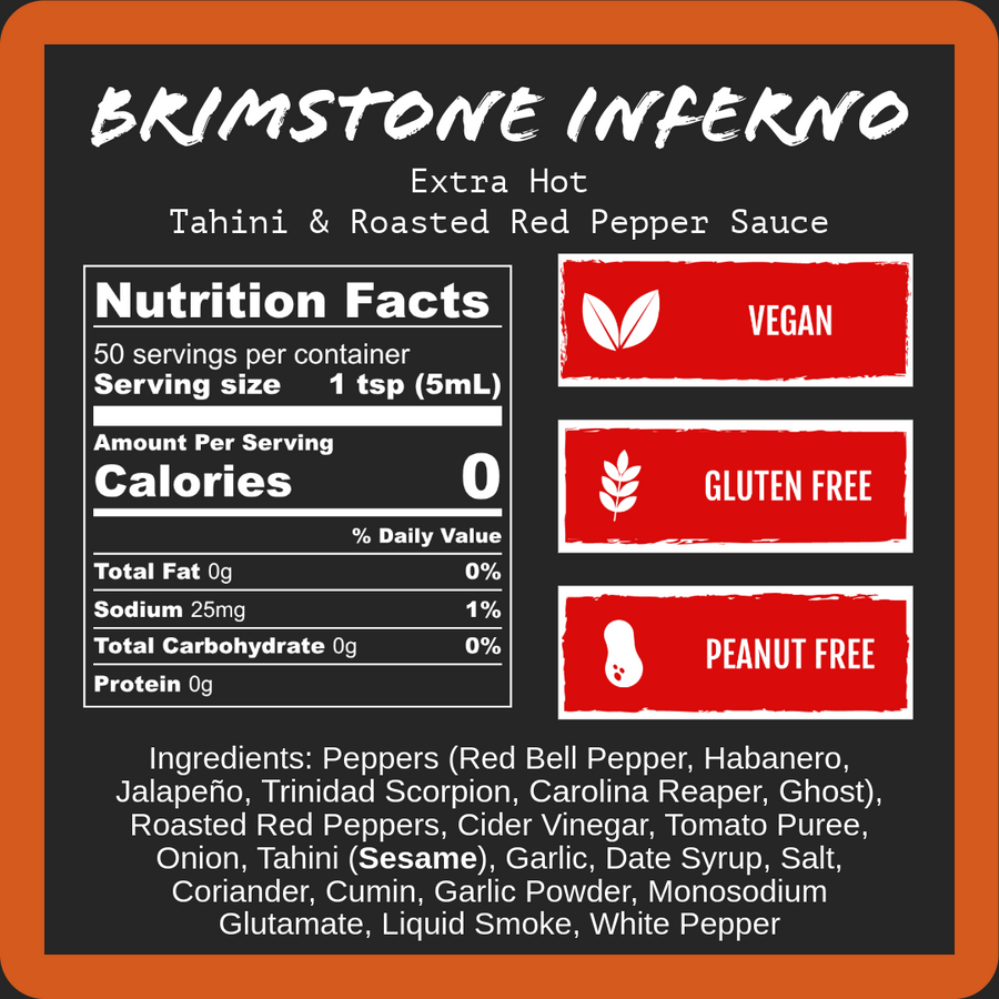 Extra Hot Best Sellers Variety Pack — nutrition facts label 3 of 11