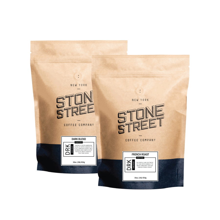 Dark Roast Pack Bundle assortment showing 2 labeled Stone Street coffee bags