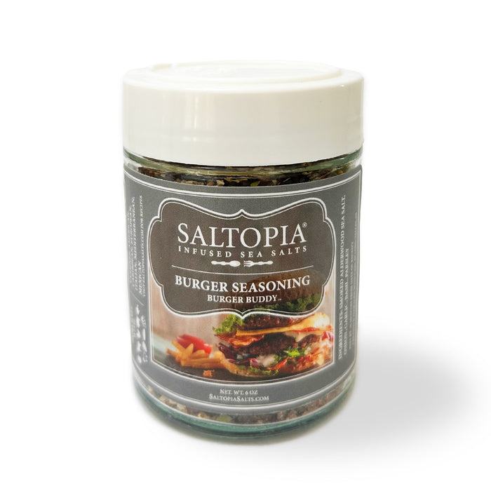 Serving presentation for Smoky Blended infused salt – BURGER BUDDY