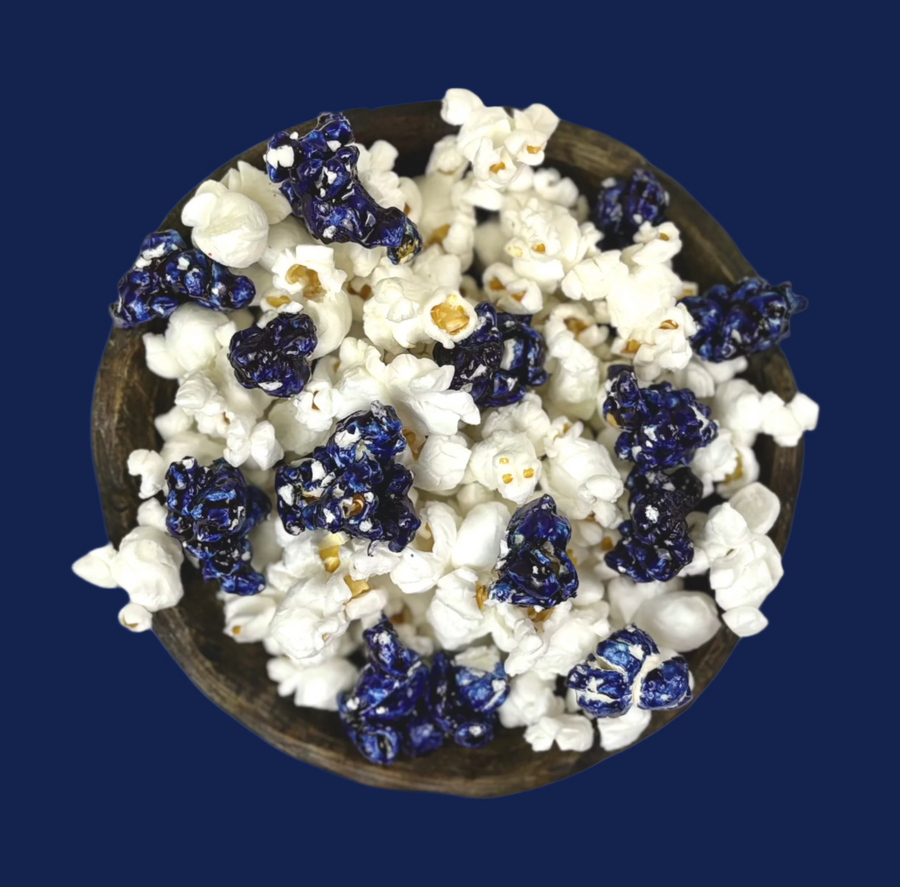 Dark Blue Team Color Sweet & Salty Popcorn — gourmet popcorn product image