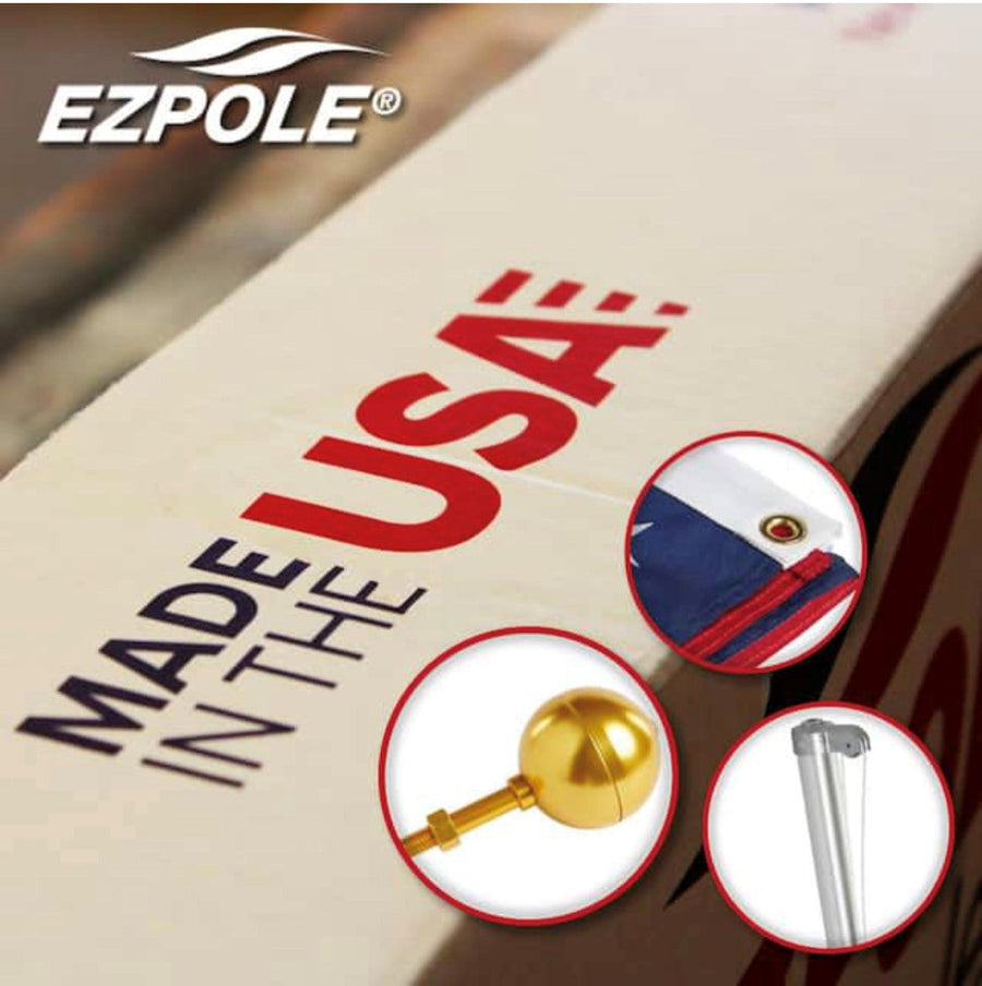 Classic Rope Flagpole Kit — flagpole components and accessory group view (image 3)