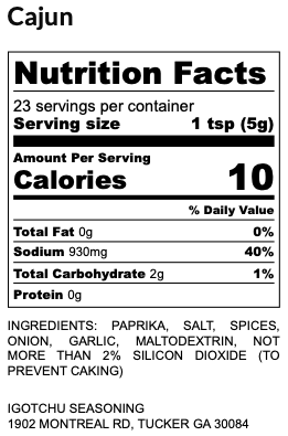 Igotchu Cajun Creole seasoning