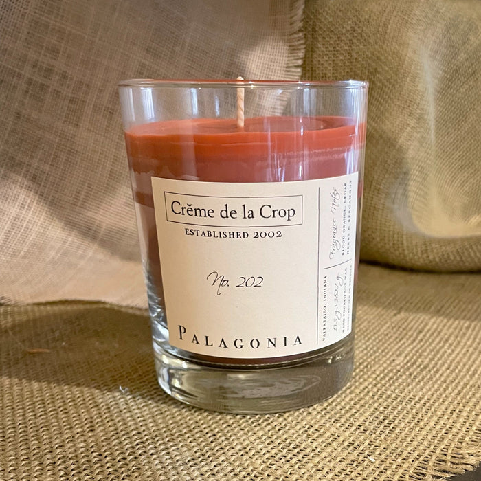 Palagonia Soy Candle in a labeled glass container