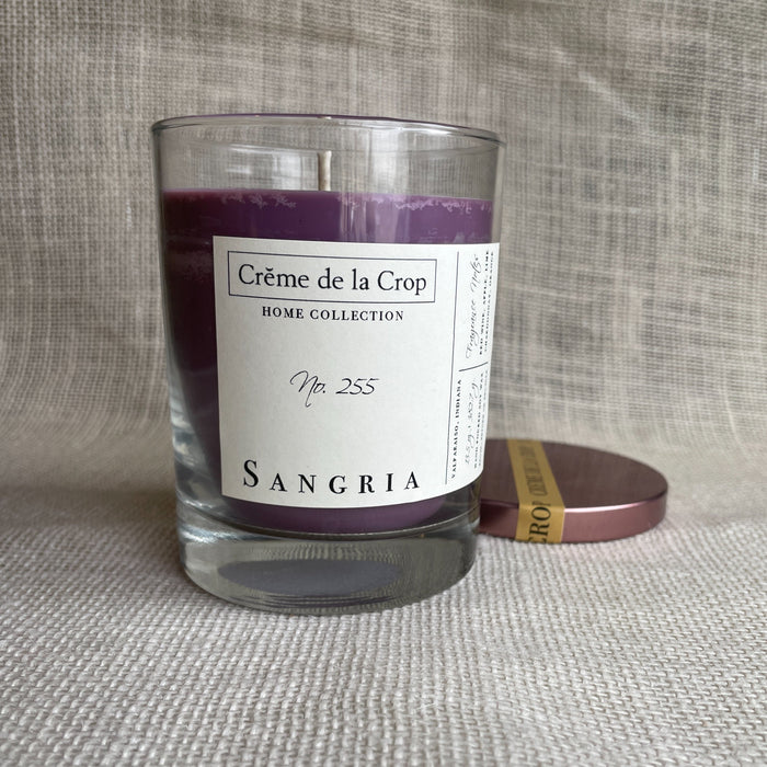 Sangria Soy Candle in a labeled glass container