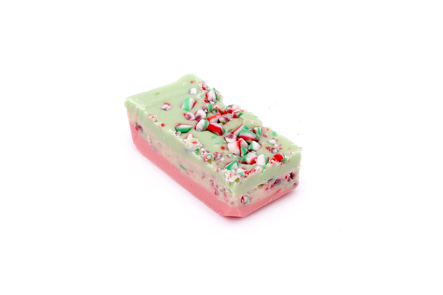 Candy Cane Peppermint Fudge, half-pound slice