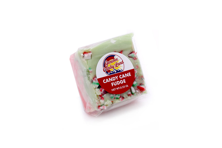 Candy Cane Peppermint Fudge, quarter-pound in individual wrapping