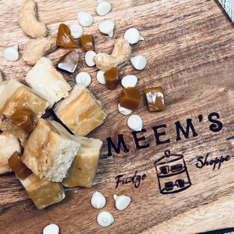 Handmade Salted Caramel Cashew Fudge product photograph from Meems Fudge Shoppe