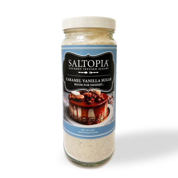 Product photo for Vanilla Bean & Salted Caramel Sugar – ROOM FOR DESSERT