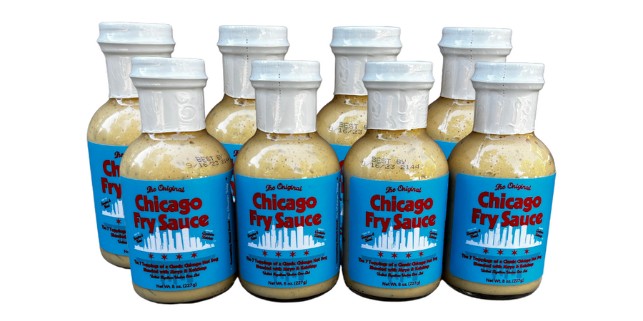 Eight-bottle pack of Chicago Fry Sauce
