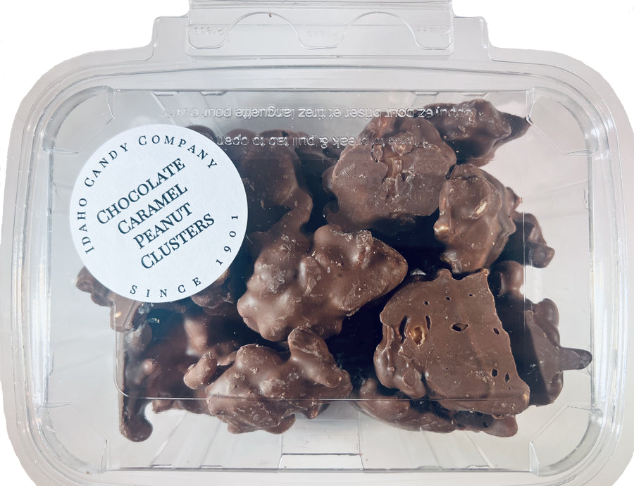 Chocolate Caramel Peanut Clusters – 17 oz Tub – candy product image 1