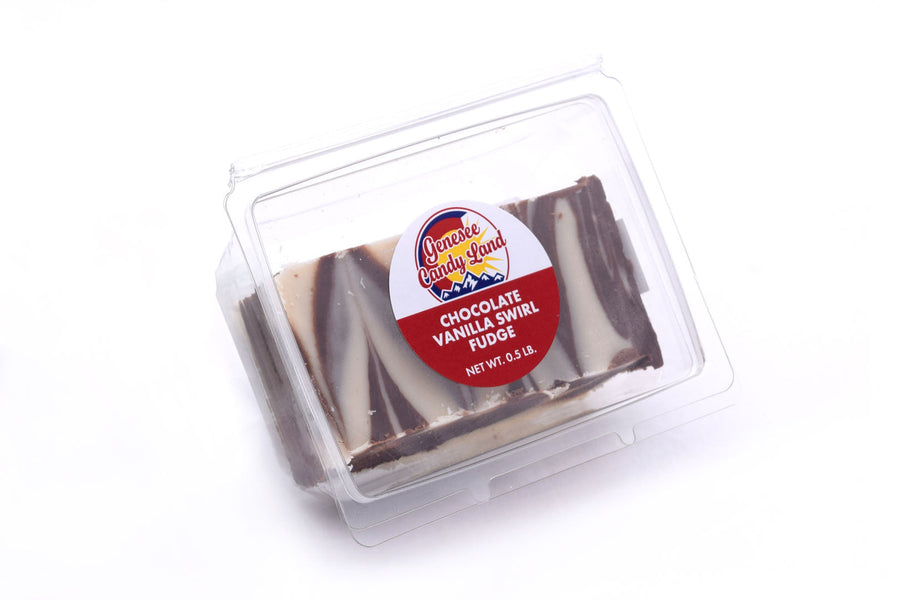 Vanilla Chocolate Swirl Fudge product photograph from Genesee Candy Land