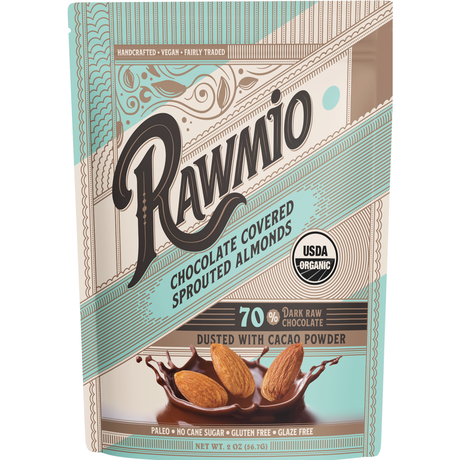 Product package photograph for Chocolate Covered Sprouted Almonds