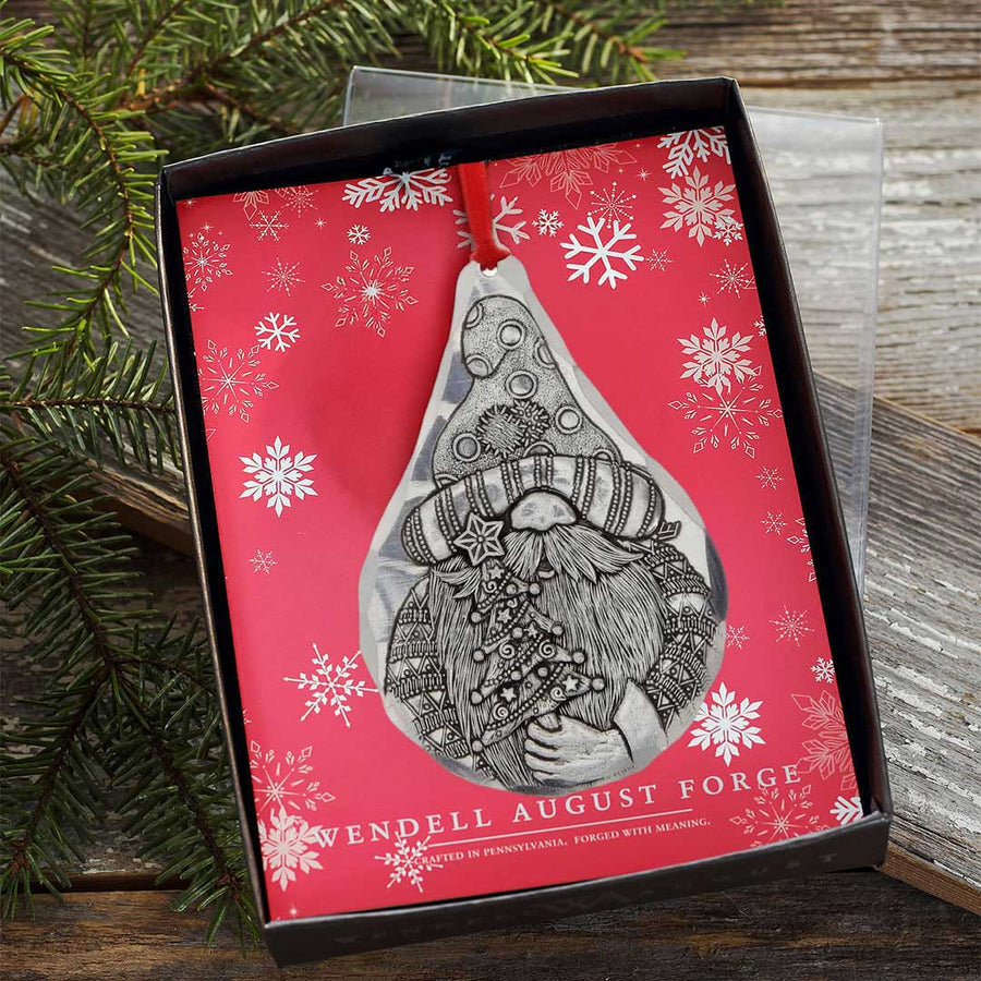 Gift packaging display for Christmas Tree Gnome Ornament